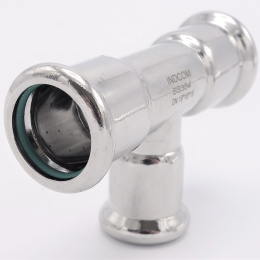 stainless steel T Piece, Press Fittings, reduced F/F/F 18_15_18