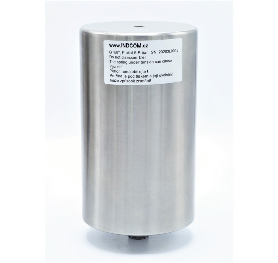 Pneumatic actuator, all-stainless steel, single-acting (air-spring)