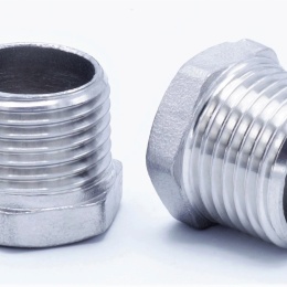 Stainless steel threaded end cap with hexagon type 330 1/4"