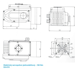 electric servo motor dimensions