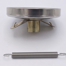 All-stainless steel bimetallic thermometer with immersion shaft
