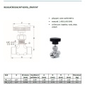 Stainless Steel Needle Valves, Threaded 1/4”