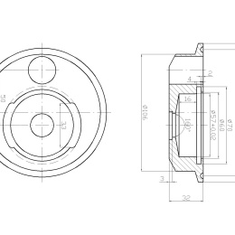 drawing of the lower part of the filter housing