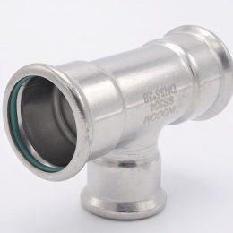 T Piece, Press Fittings, reduced F/F/F 35_28_35, material stainless steel