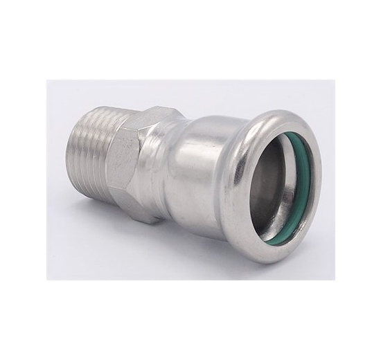 Pressing Reducer Stainless Steel /external thread (threaded adapter)| 22 mm_1/2"