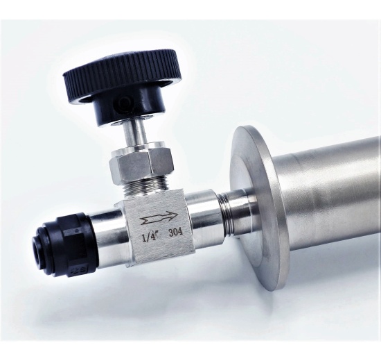 detail of stainless steel aeration element with accessories, thread G 1/4 "