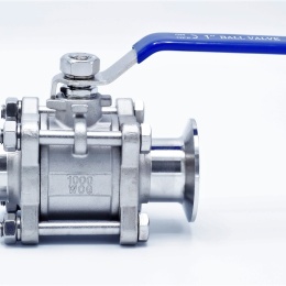 Stainless Steel Full Flow Ball Valve, 3-piece, CLAMP DN25 (K50.5)