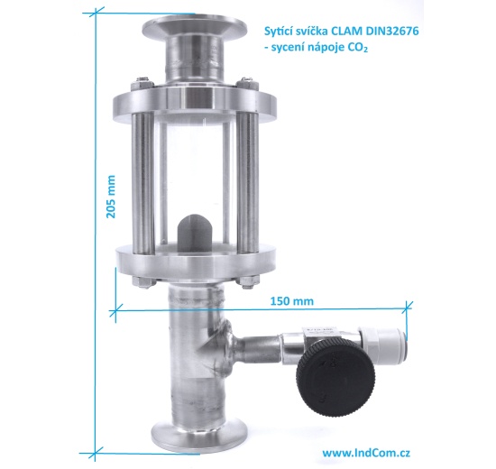 Wort saturator 	Pipe connections - Tri-CLAMP_dimensions
