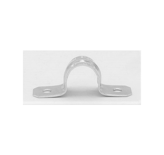 2 Hole Galvanized Pipe Clamp 1/2”