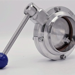 Butterfly Valve, Welded, type S-S DN100 stainless steel
