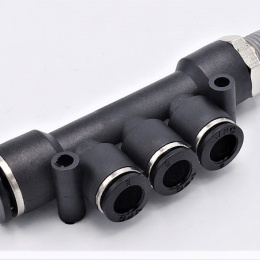 Triple Branch Union - Reduced With Thread | DN 8mm-6mm-1/4" push-in pneumatic air fittings