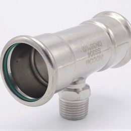 T-kus, lisovací F/M(závit vnější)/F 35_1/2"_35, nerezová ocel