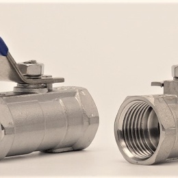 Stainless Steel Ball Valve With Reduced Bore, One-piece, Threaded  1/2”
