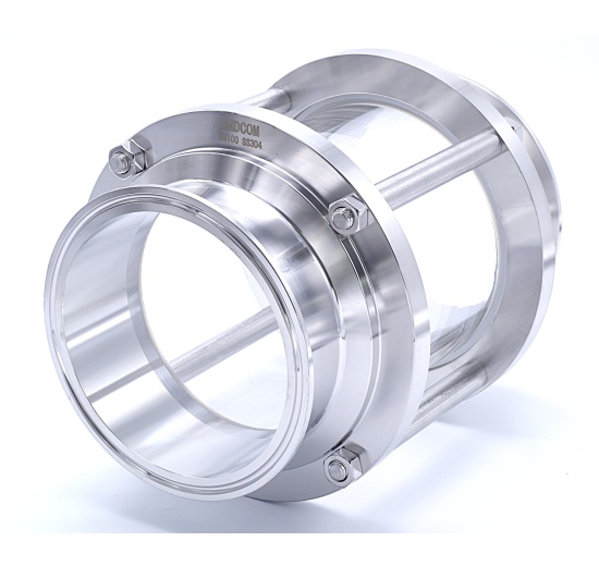 Straight sight glass, CLAMP C-C DN100 (clamp collar 119mm)