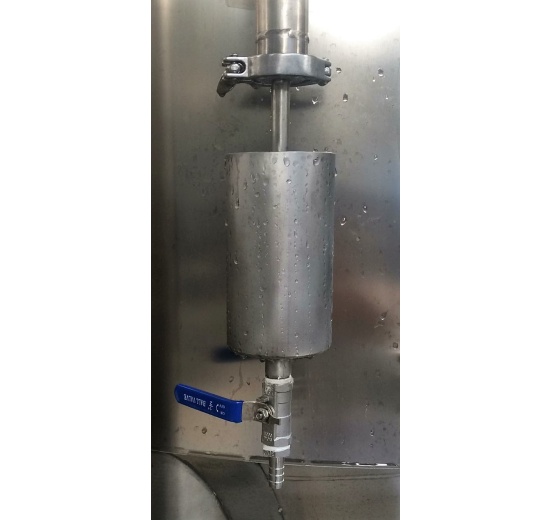 Bubbler airlock, stainless steel