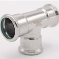 T Piece, Press Fittings, F/F/F 28 mm, stainless steel