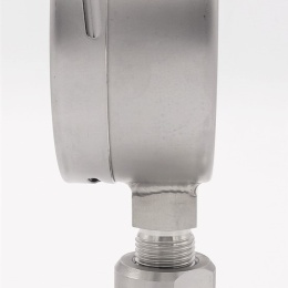 Stainless steel manometer with separating membrane DIN 11851, dial 100 mm, nut DN25