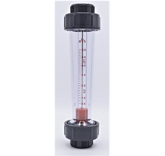 Rotameter (flowmeter) Plastic - Glued Joint | 0.6~6 m3/h, female thread 1" BSP