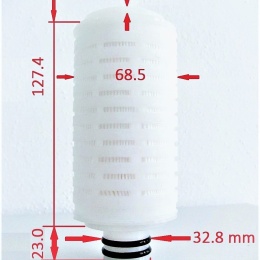 diameters of the filtrating cartridge