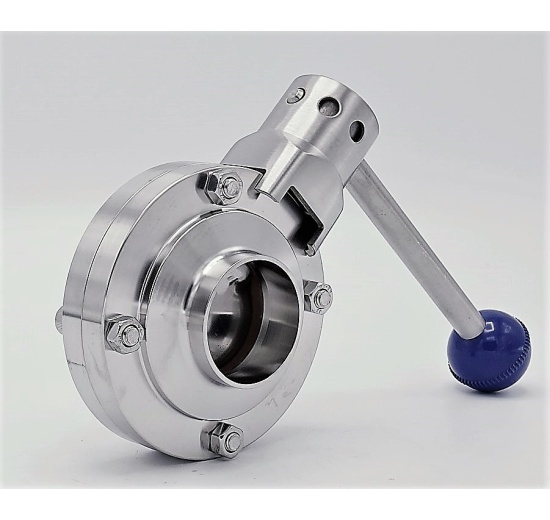 Stainless steel butterfly valve, welded type S-S | DN40