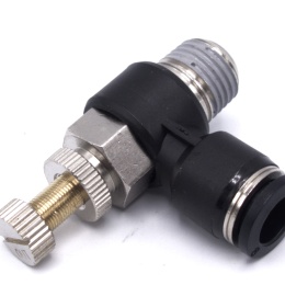One-way throttle valve, L-shaped | DN 8 mm x 1/4