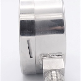 Edelstahl-Manometer - Anschluss unten (radial), Zifferblatt 100 mm 0 - 16 bar (1/2")