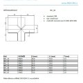 Welded Cross, material stainless steel, fittings - data sheet