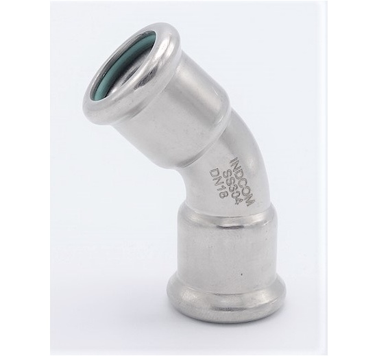 Elbow 45° (arch), Press Fittings, F/F 18 mm