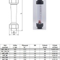 Rotameter (flowmeter) Plastic - Glued Joint - BSP female thread connection