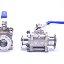 Stainless Steel Full Flow Ball Valve, 3-piece, CLAMP DN25 (K50.5)