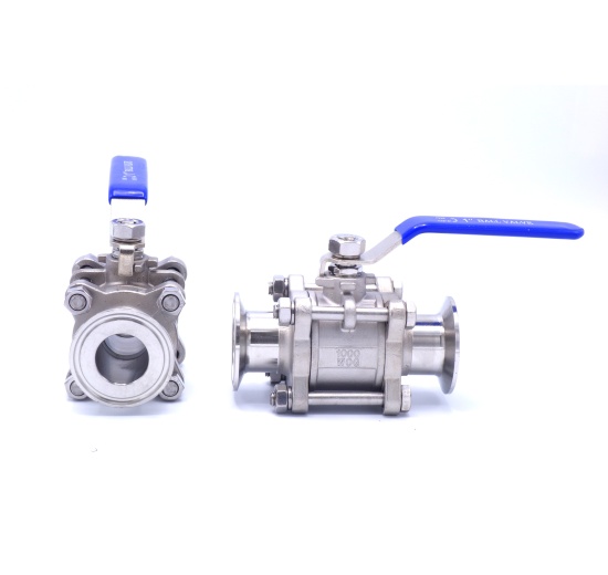 Stainless Steel Full Flow Ball Valve, 3-piece, CLAMP DN25 (K50.5)