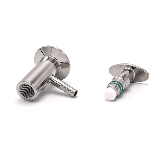 Stainless steel sampling valve, clamp