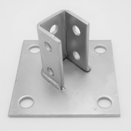 Anchor Foot Square Galvanized, Saddle Holder 150x150 mm