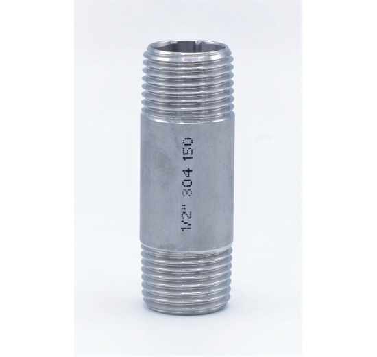 Stainless Steel Barrel Nipple / type 310, thread 1/2"