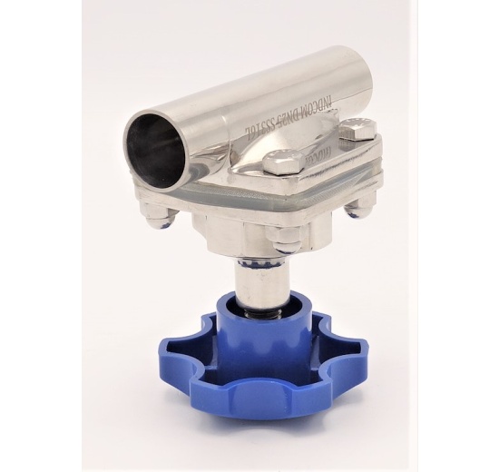 Diaphragm valve, welded S-S, Silikone DN25