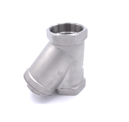 Stainless steel Y filter slant with stainless sifter, threaded