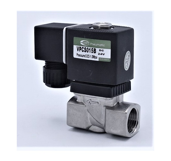 Stainless Steel Solenoid Valve 2/2, G 1/2"DC 24V, NC