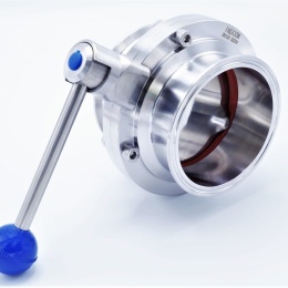 Stainless steel butterfly valves, clamped type C-C DN100 Indcom