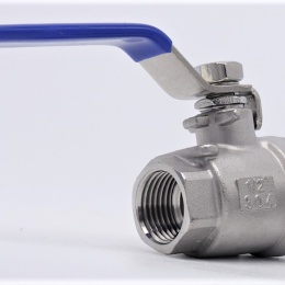 Stainless steel ball valve with full bore, two- piece 1/2”