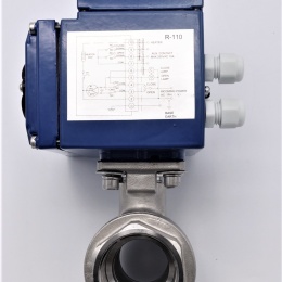 Kulový kohout nerezový s jednootáčkovým el. servopohonem