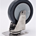 Transport casters, swivel, stainless steel, diameter 125mm