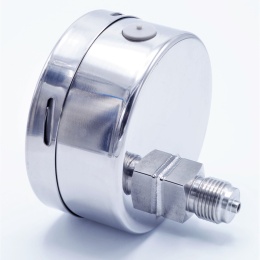 Stainless steel pressure gauges - the back (axial) connection, dial 100 mm | 0 - 10 bar (1/2")
