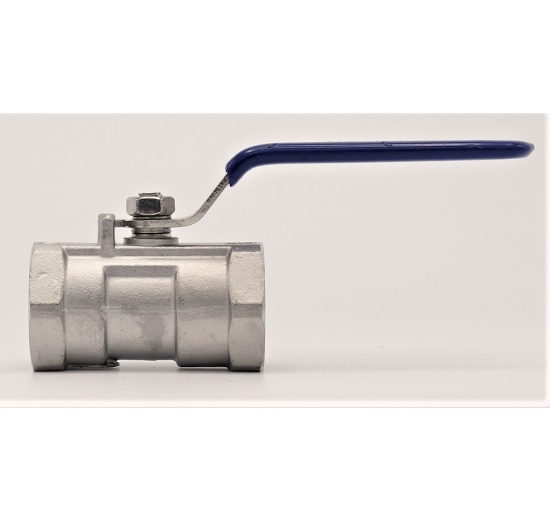 Stainless Steel Ball Valve With Reduced Bore, One-piece, Threaded 1”