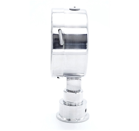 Stainless Steel Pressure Gauge, Dial 100 mm, With A Sanitary Diaphragm CLAMP DIN32676 (50.5 mm)