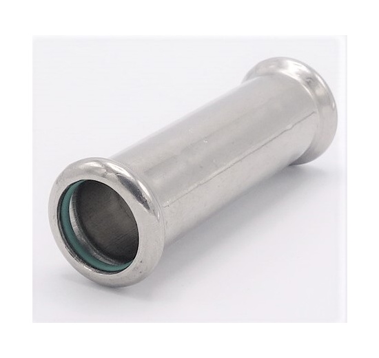 Hrdlo prodloužené 18 mm, lisovací, nerezové