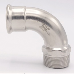 Elbow 90°, Press Fittings, F/external thread | 42 mm_1 1/2"