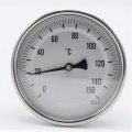 All-stainless steel bimetal thermometer with immersion shaft, threaded | 0-150℃ (1/2”) 150 mm