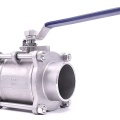 Stainless steel ball valve with full bore, three- pieced, welded | 3"