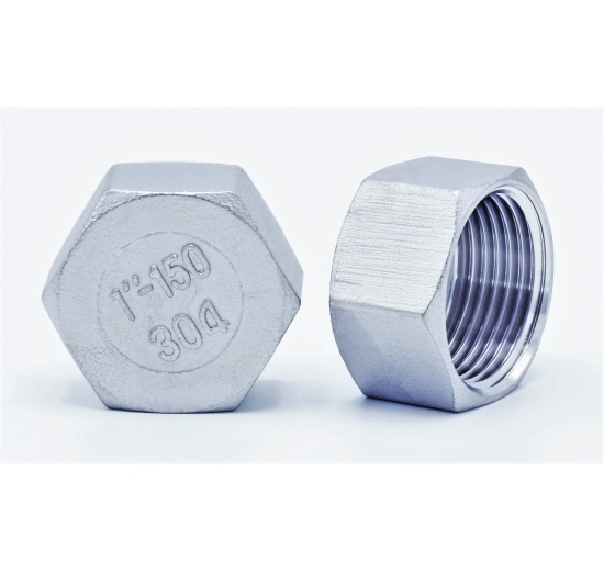 Stainless steel end cap, threaded, type 326 1"