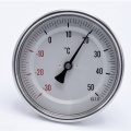 All-stainless steel bimetal thermometer with immersion shaft in well | -30/50 ℃,100 mm